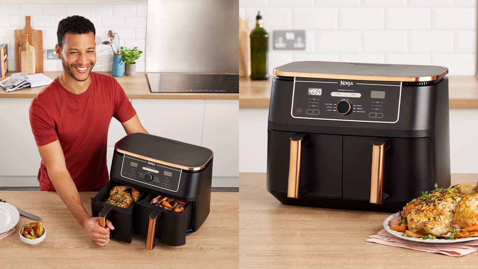 Copper Dual Zone Air Fryer AF400UKDBCP Black Friday Ninja UK